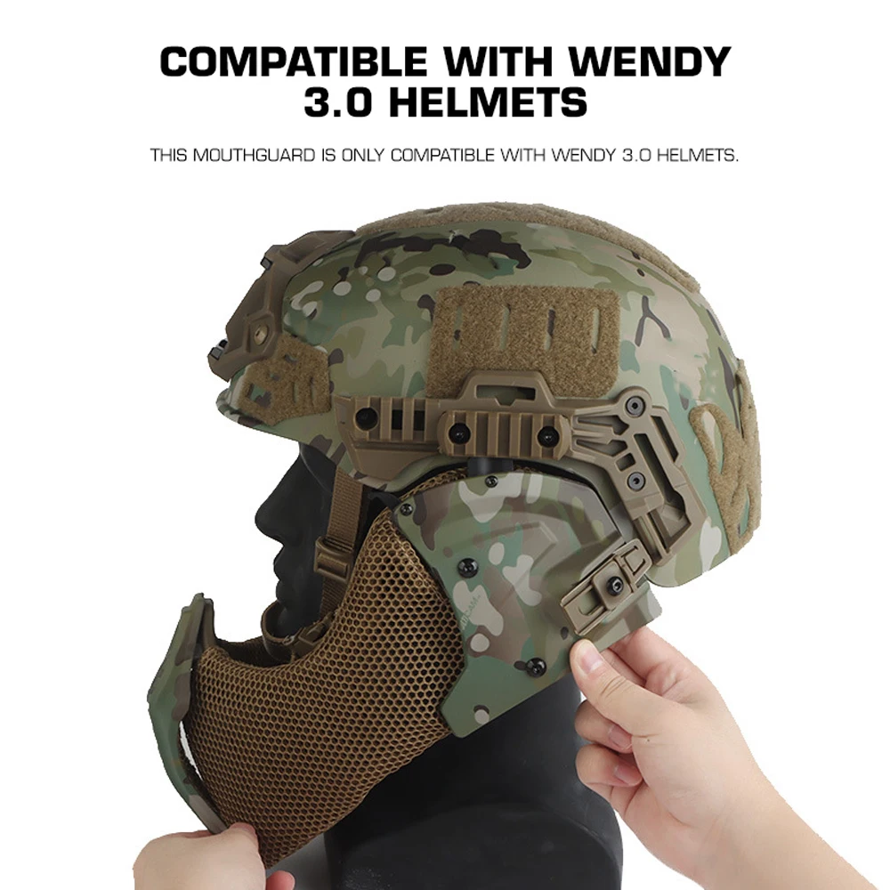 Equipo Wendy 3,0 casco táctico protector bucal Modular caza tiro Airsoft CS juegos protección media máscara accesorios para casco - imagen 5