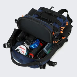 Mochila táctica de pesca con soporte para caña y MOLLE