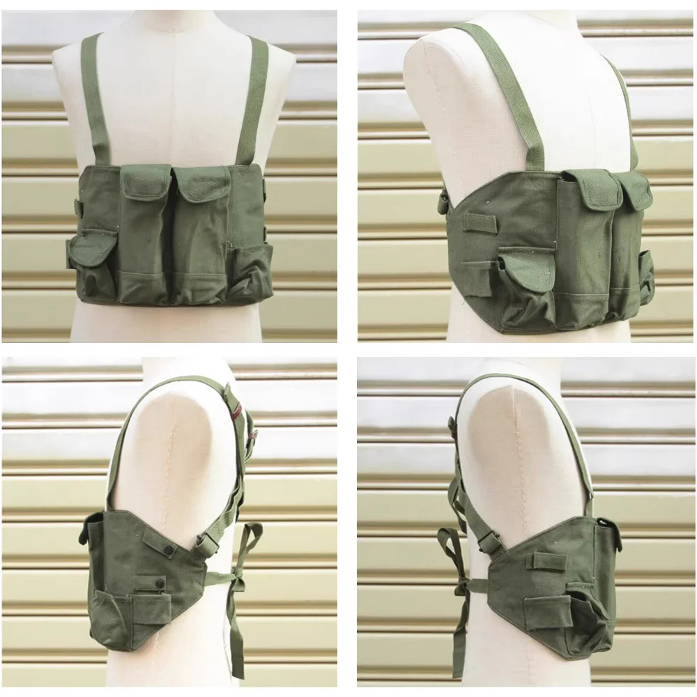 Equipo para colgar en el pecho, chaleco táctico, réplica de la bolsa de bala de carga, Clip de barra tipo 81, almacén doble de la Segunda Guerra Mundial - imagen 5