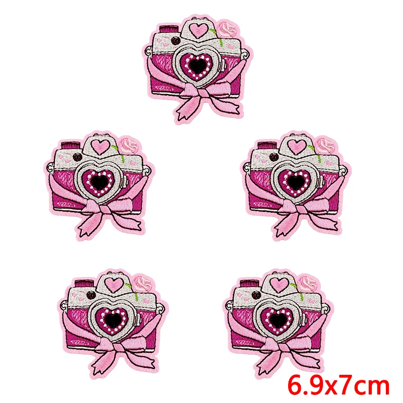 10 unids/lote regalos de navidad parches para planchar para ropa parche termoadhesivo para ropa decoraciones de parche bordado de amor rosa - imagen 5