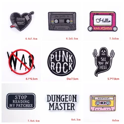 Parche bordado termoadhesivo diseño punk y dibujos animados