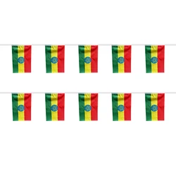 Banderines Etiopía 14x21 cm - 20 unids, decorativos para festival