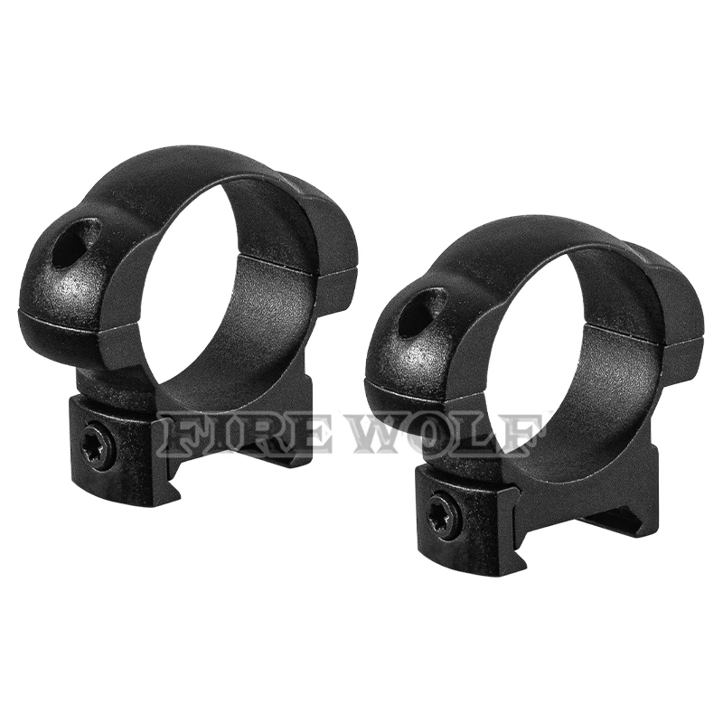 FIRE WOLF 2 unids/set alcance de acero anillos de 30mm perfil bajo medio alto para riel de 20mm miras de caza montaje de anillo - imagen 5