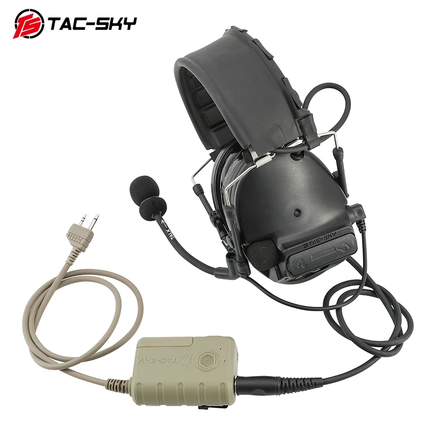 TS TAC-SKY táctico COMTA SORDIN AMP accesorio de auriculares adaptador PTT con Bluetooth Compatible con Walkie Talkie MIDLAND Plug - imagen 5
