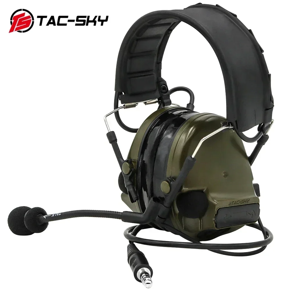 TS TAC-SKY COMTA diadema extraíble orejeras de silicona Militar cancelación de ruido auriculares tácticos COMTA III + U94 PTT - imagen 3