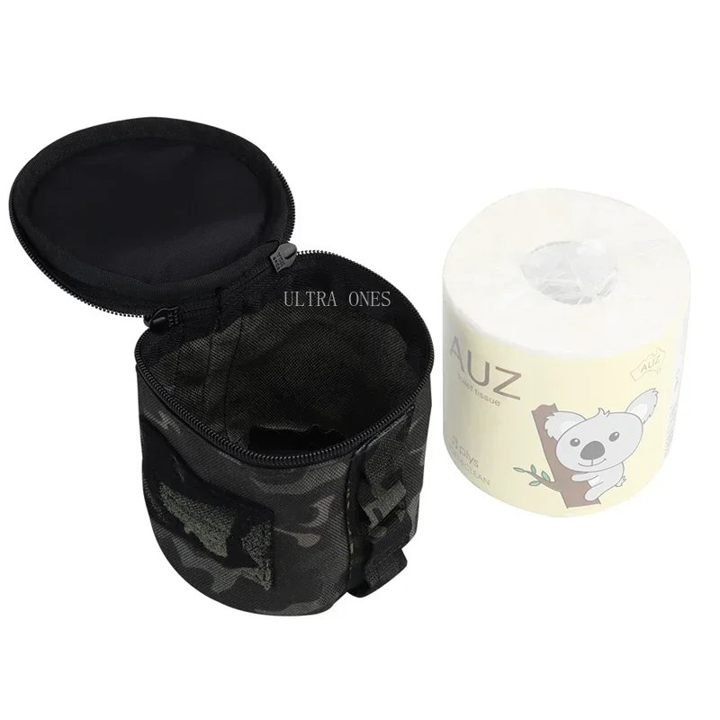 Estuche de pañuelos táctico, soporte de almacenamiento de papel en rollo portátil, servilletero colgante para caza al aire libre para Picnic, Camping y senderismo - imagen 3