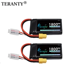 2/4 Uds TERANTY 2S 1800mAh 7,4 V 60C batería Lipo con enchufe T XT30 XT60 JST para RC coche camión Buggy FPV Drone helicóptero avión