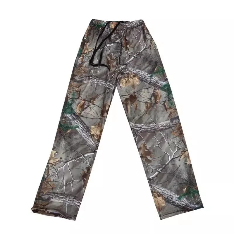 Primavera otoño casual árbol suelto camuflaje biónico hombres caza pesca pantalones completos suaves cómodos transpirables pantalones de escalada - imagen 2