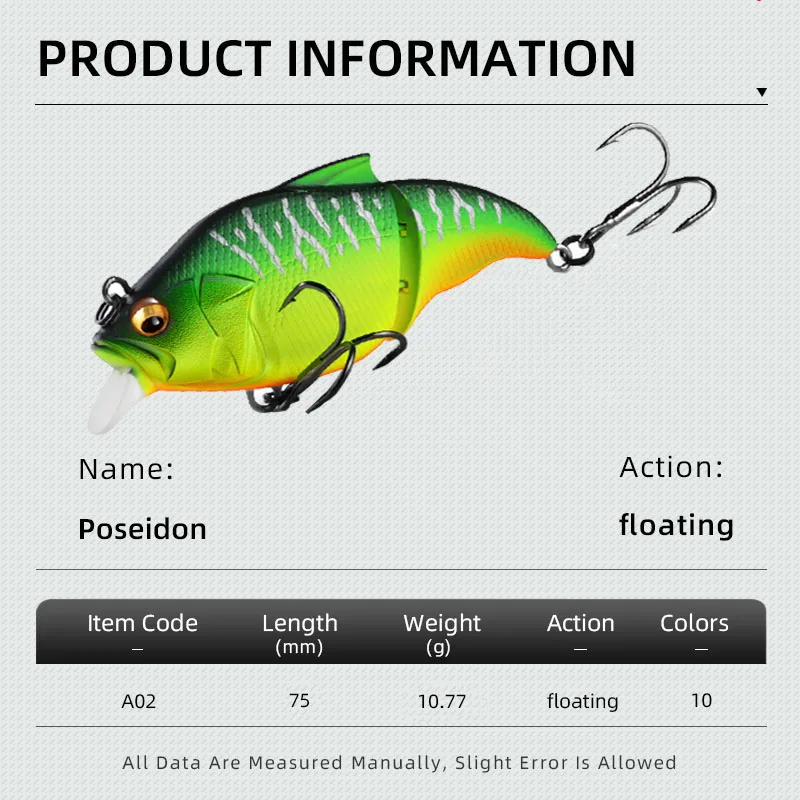 Señuelos de Pesca de 23G y 113Mm, cebos artificiales, hélice de hundimiento duro, Spinner de vibración, Wobbler, anzuelos Crankbait - imagen 4