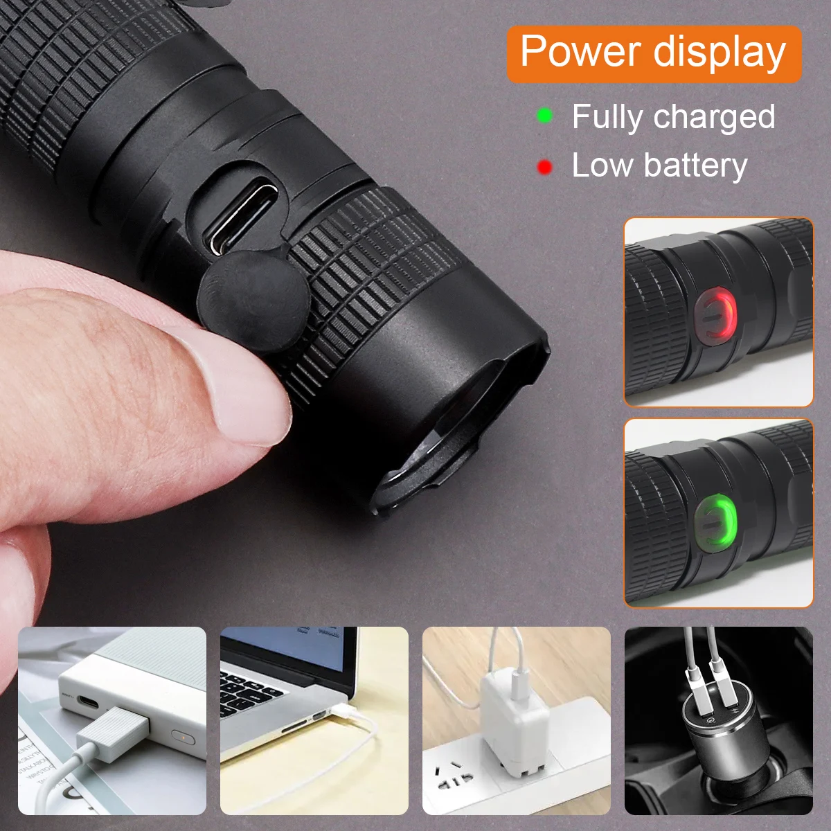 Mini linterna LED portátil SST20, 887 lúmenes, 6500K, 18650, recargable por USB, impermeable, para acampar - imagen 5