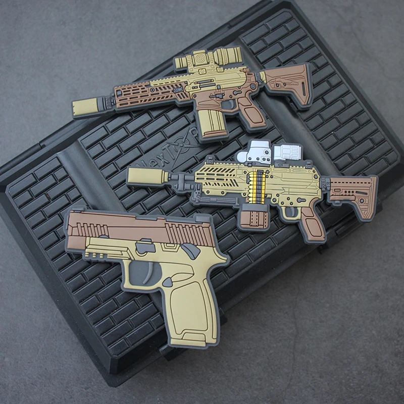 SIG SAUER versión Q brazos XM7 XM250 parche para Rifle de asalto Mini insignia táctica de PVC para decoración de bolsas de ropa - imagen 5