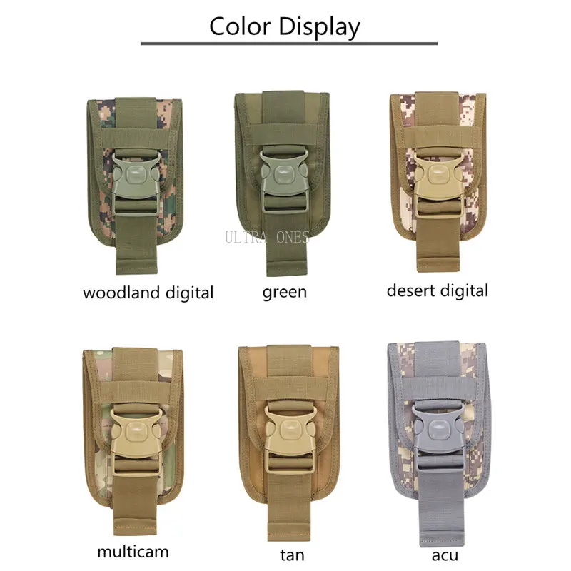 Bolsa táctica para teléfono móvil, bolsa Molle resistente al agua 800D para pesca, senderismo, Camping, escalada, herramientas para deportes al aire libre - imagen 3