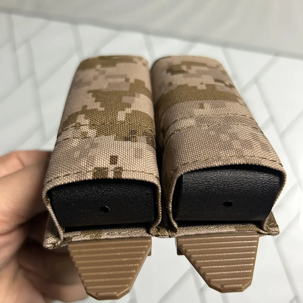 Bolsa para revistas de doble pila de 9 mm, bolsa de utilidad compatible con MOLLE con inserto de placa K para equipo táctico - imagen 5