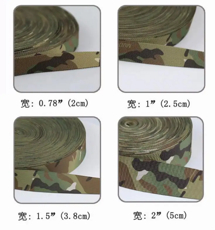 Chaleco deportivo de camuflaje MC para exteriores, cinturón de mochila con cinta impresa MOLLE, 10m, 5m - imagen 3