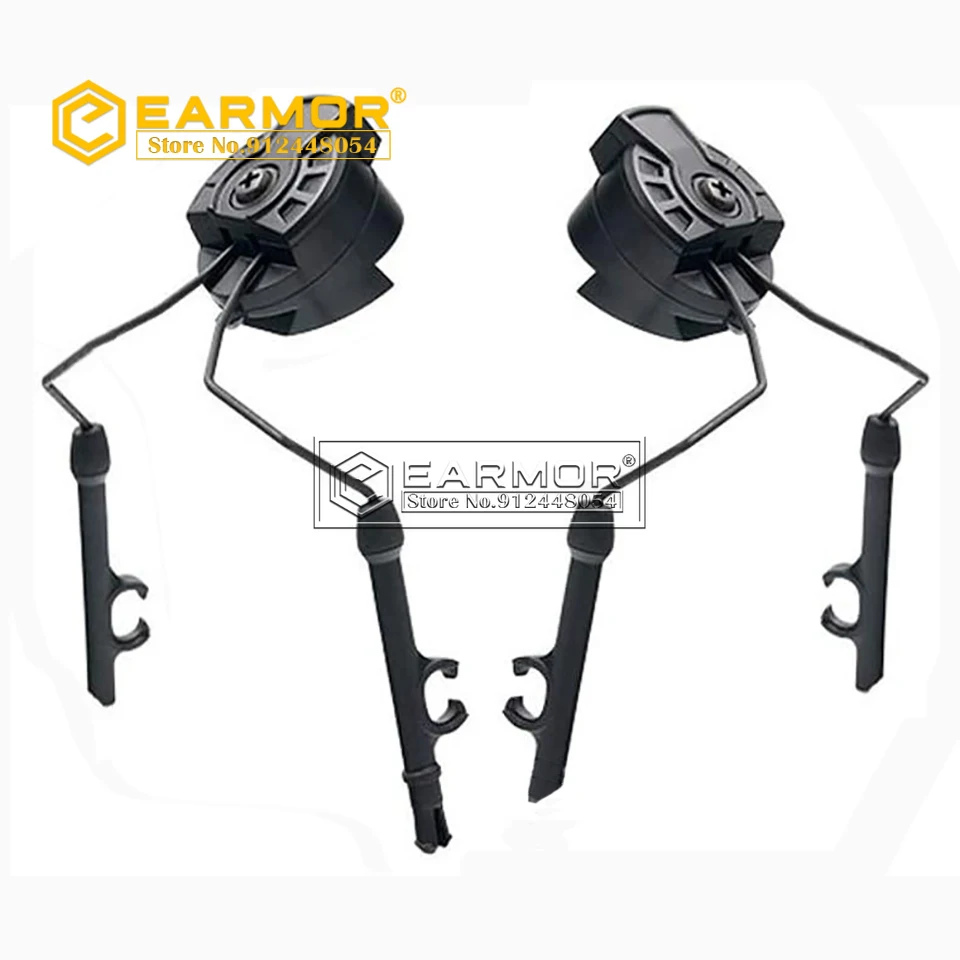 EARMOR-auriculares tácticos para casco, adaptador de rieles de arco, ops-core, rápido, adecuado para PELT Comtac, giratorio de 360 grados