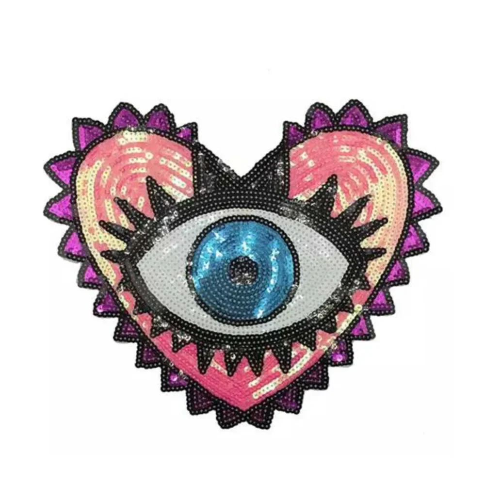 Parche termoadhesivo para ropa, accesorio de costura con lentejuelas, Ojo de Diablo, pegatina bordada - imagen 4