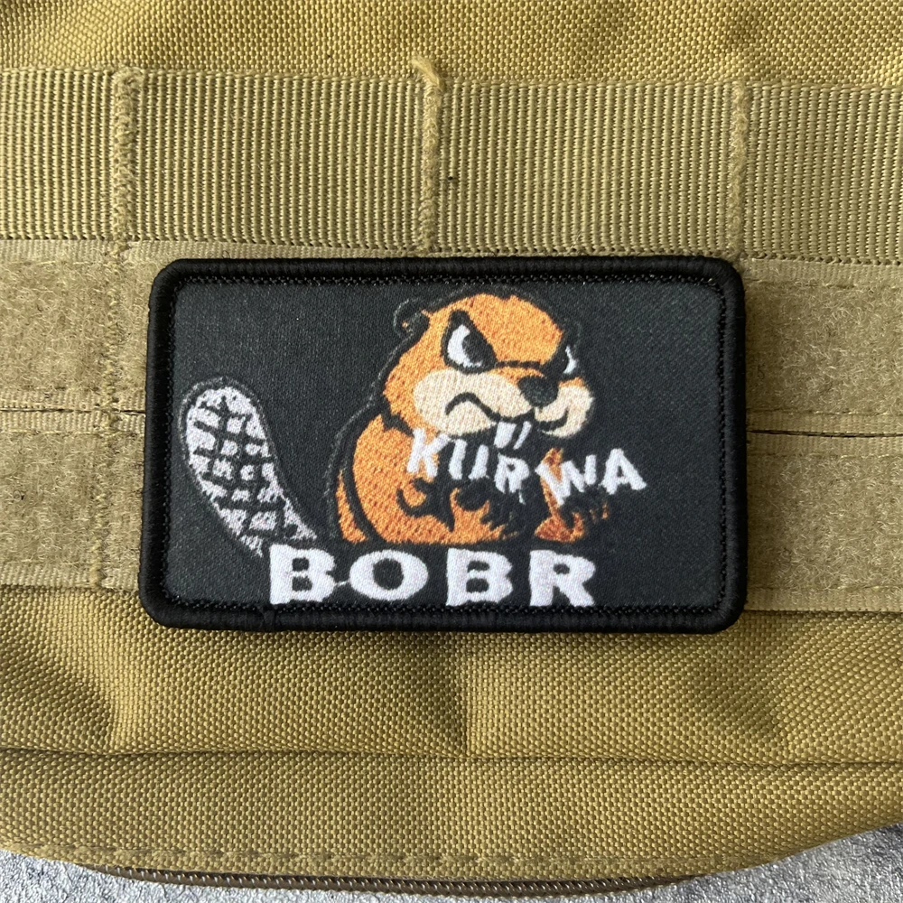 Kurwa Bobr-insignia de moral divertida, emblema militar, brazalete táctico, gancho impreso, ropa, mochila, accesorios, pegatinas - imagen 5