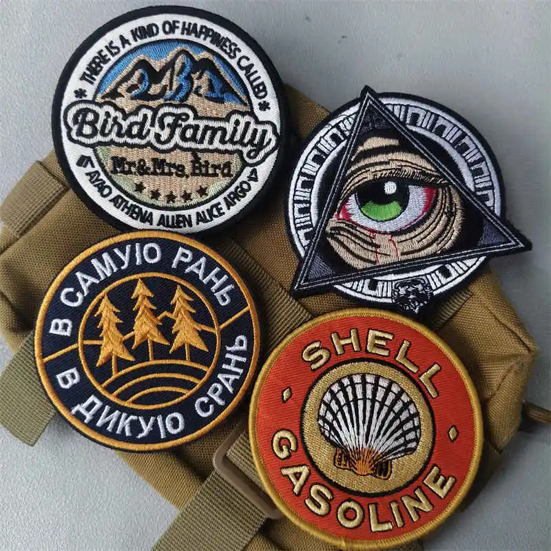 Parche bordado de ojos sangrantes, chaleco táctico militar, insignia de moral con gancho y bucle, parches adhesivos decorativos para mochila para ropa