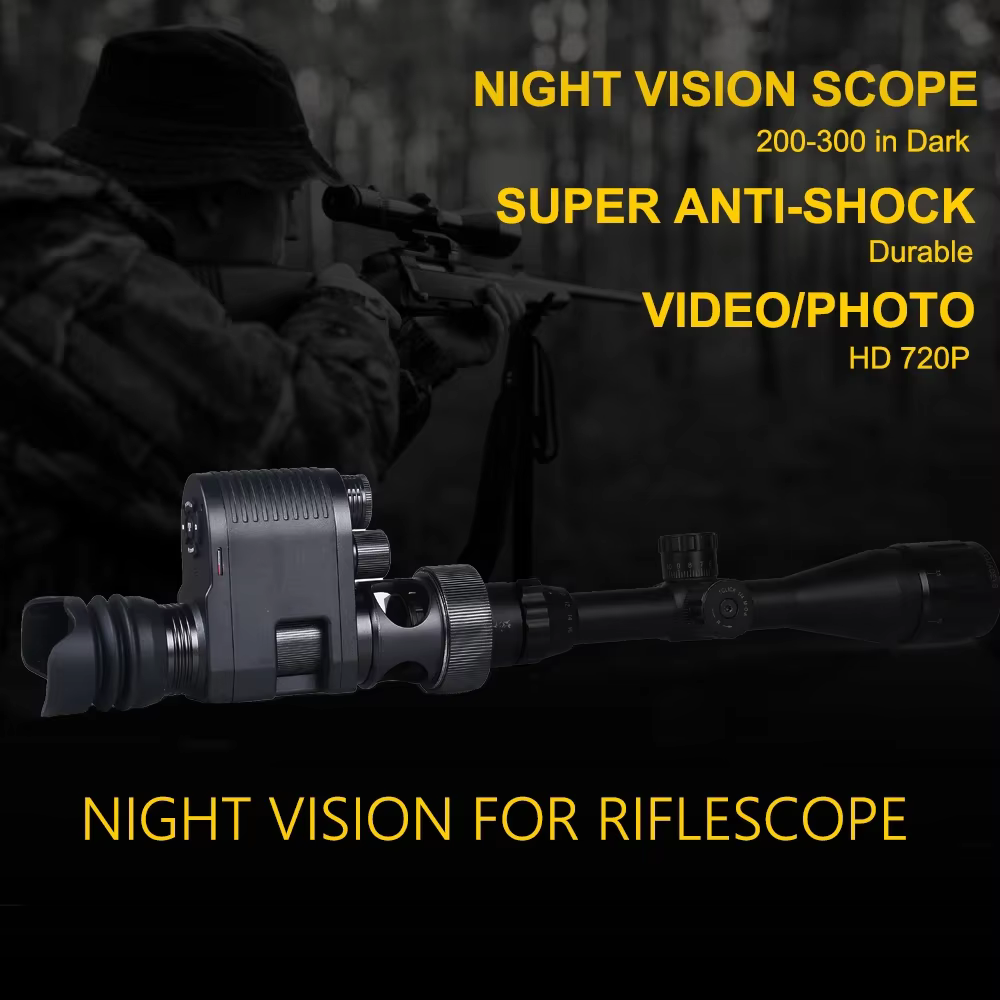 Megaorei-mira telescópica para Rifle, Monocular de visión nocturna, con cámara de vídeo, foto, láser infrarrojo, cámara de caza - imagen 3