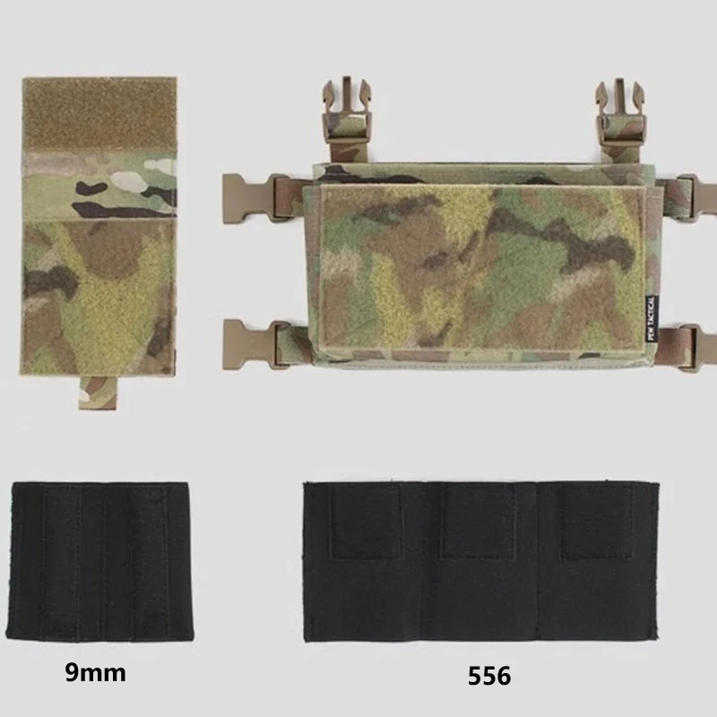 Pew táctico MK3 MK4 SS bolsas de plataforma de pecho para 9mm/5,56 Mag bolsa portador de placa Chaleco Tactico camuflaje Airsoft - imagen 5