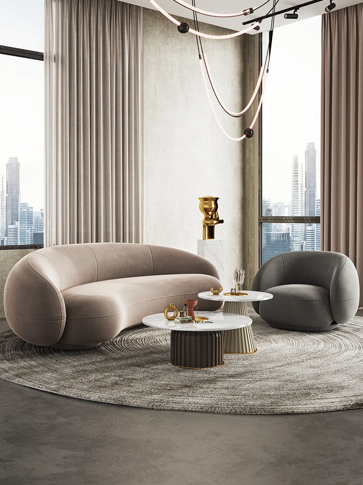 Sofá perezoso de lujo moderno, tatami, balcón, silla de ocio, celebridades creativas en línea, ins, aterrizaje en un pequeño sofá individual. - imagen 4