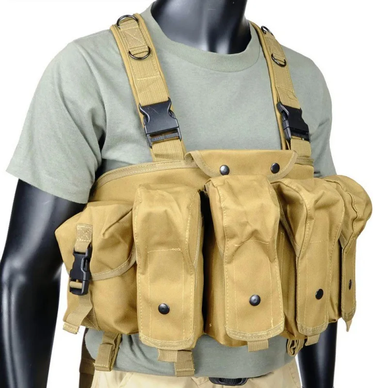 Chaleco táctico AK Multicam para caza, aparejo de pecho de munición Airsoft AR AK 47, chaleco CS de combate para revistas al aire libre, accesorios de tiro Molle