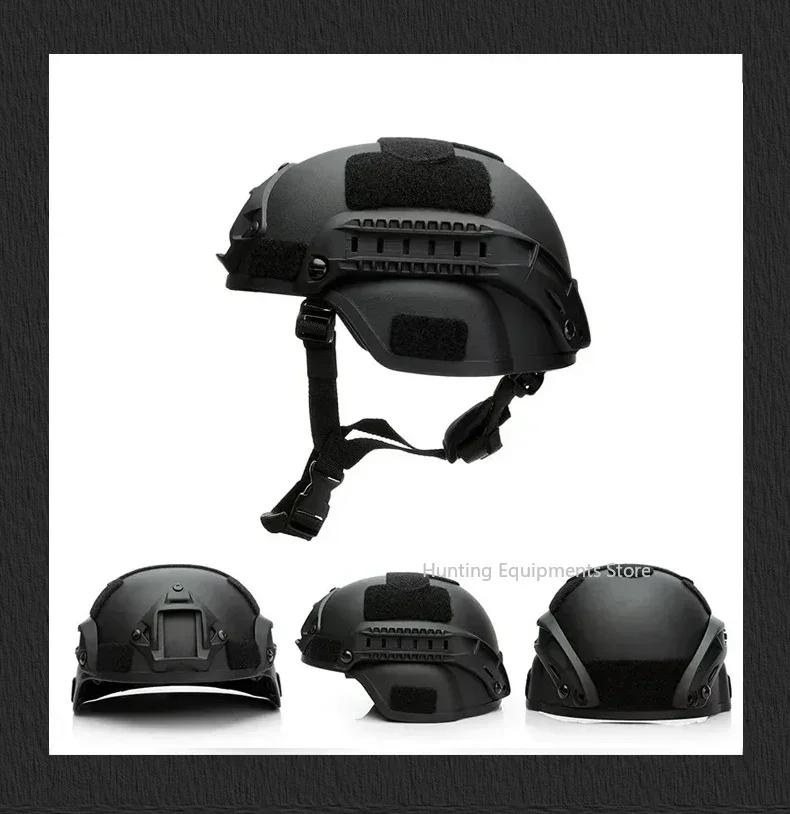 MICH 2000 casco táctico de combate protector MH con riel lateral NVG al aire libre táctico Painball CS SWAT montar proteger casco M88 - imagen 4