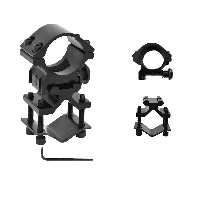 Adaptador de montaje de mira láser para linterna táctica ajustable, Combo de montaje de anillo de alcance desmontable de 1 pulgada para accesorios de caza - imagen 3