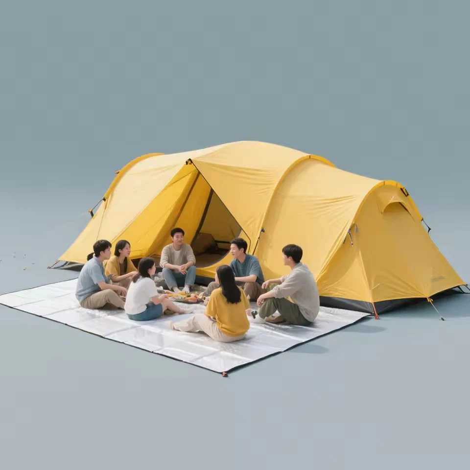 Estera grande para acampar personalizada, 3x5, 6, 4, 8m x 8, 10, 12, vela parasol, tienda de campaña para exteriores, toldo, suministros de campamento, lona impermeable, cubierta para lluvia - imagen 2