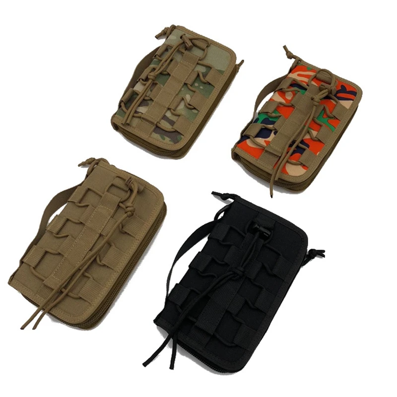 Cartera de mano táctica MOLLE para pasaporte, bolso de mano de camuflaje para deportes al aire libre, funda para teléfono, monedero - imagen 3