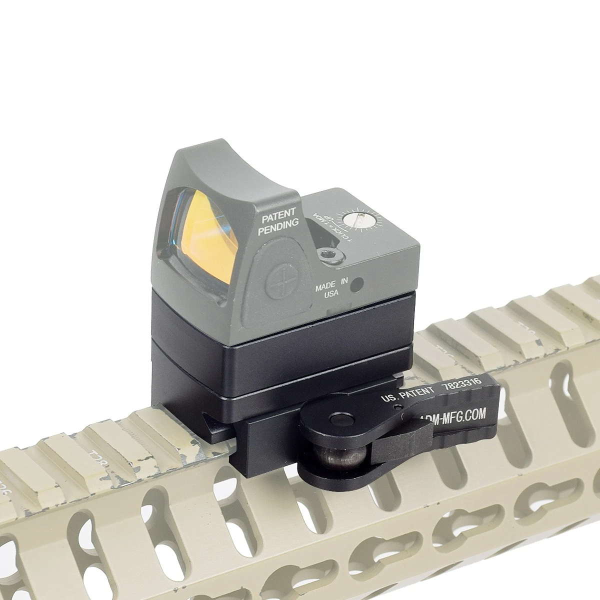 Montaje compensado de mira de punto rojo RM de Metal, accesorios de Base de elevación óptica de montaje lateral de 45 grados, soporte de elevación holográfica de punto rojo RM - imagen 4