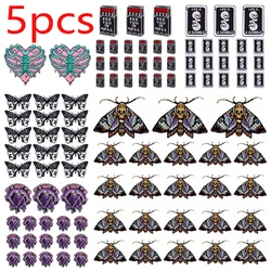 Parches termoadhesivos bordados mariposa – Estilo punk para ropa
