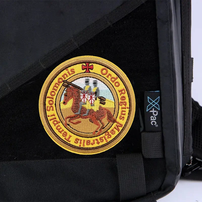 Parche de caballeros TEMPLAR, insignia bordada de moral táctica, gancho y Loo, brazalete militar, mochila, pegatinas decorativas para ropa - imagen 5