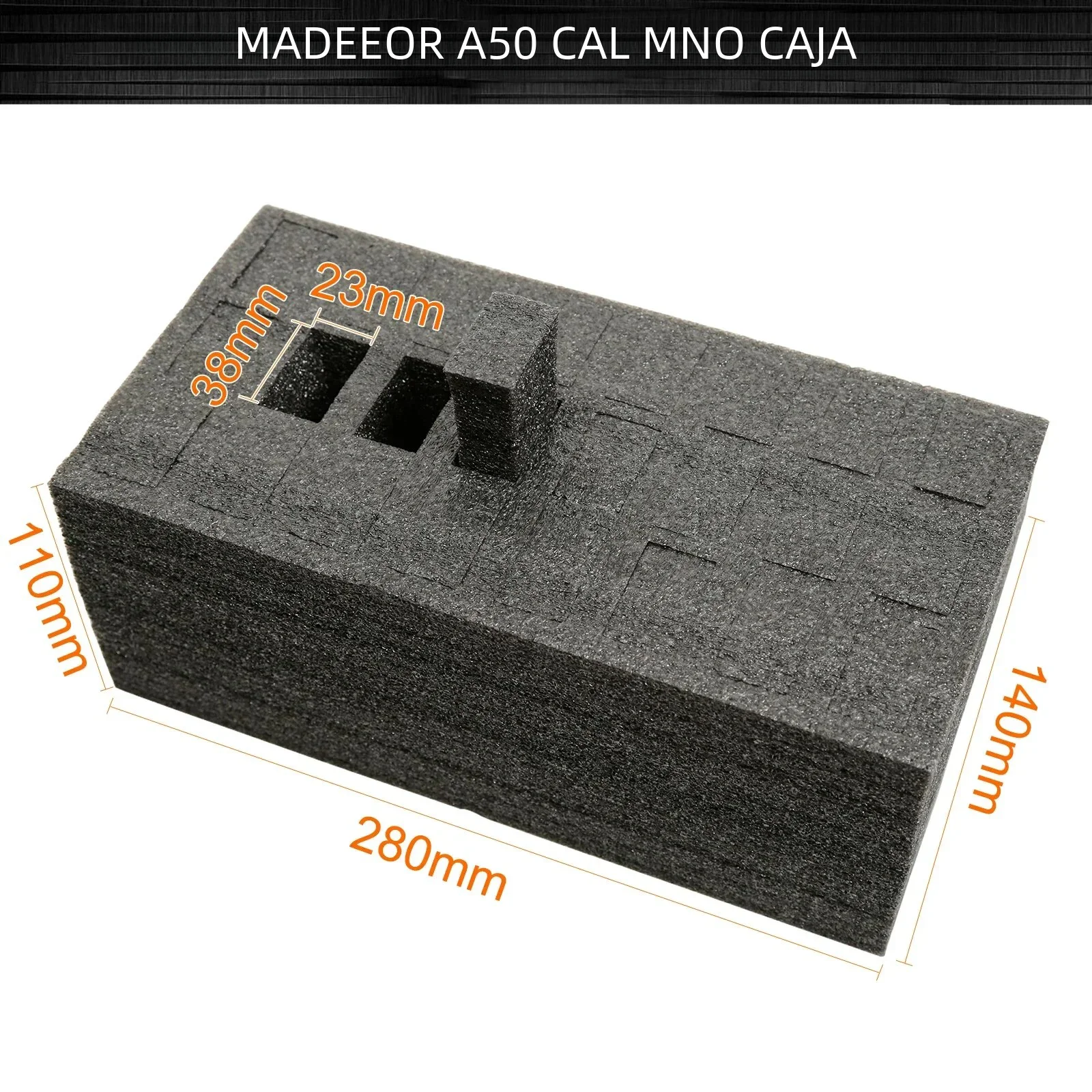 24 soporte para revistas de pistola de espuma para plástico. 50Cal munición puede insertar caja de municiones de acero calibre 50 (M2A1) reemplaza la bolsa con clip para pistola - imagen 5