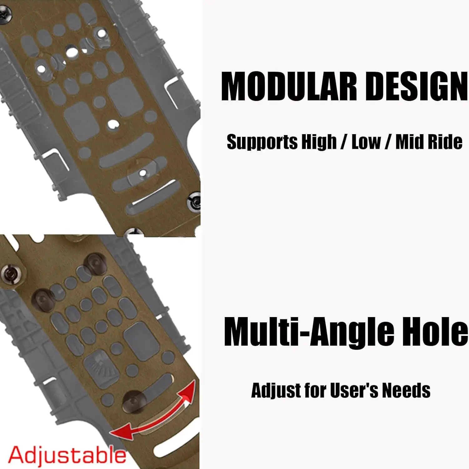 Adaptador de funda Modular táctica con kit QLS, plataforma de funda para pierna caída con correa para pierna, equipo de policía, extracción rápida - imagen 4