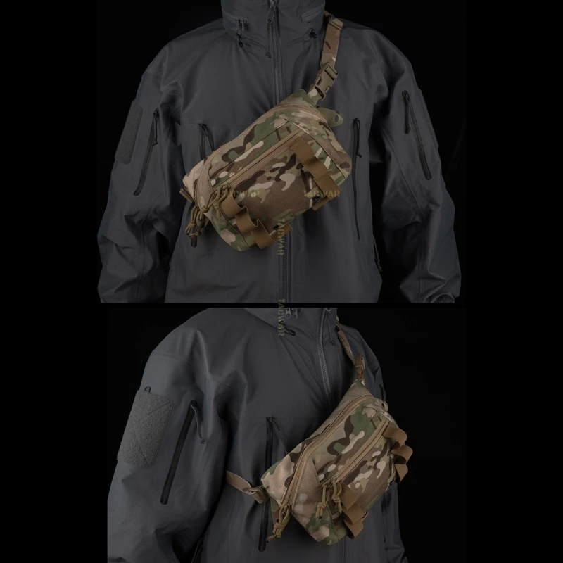 Caja de brunch táctica, chaleco de caza, portador de placa, colgante Abdominal, bolsa de caída, organizador CS Airsoft, bolsa de cintura de almacenamiento - imagen 3