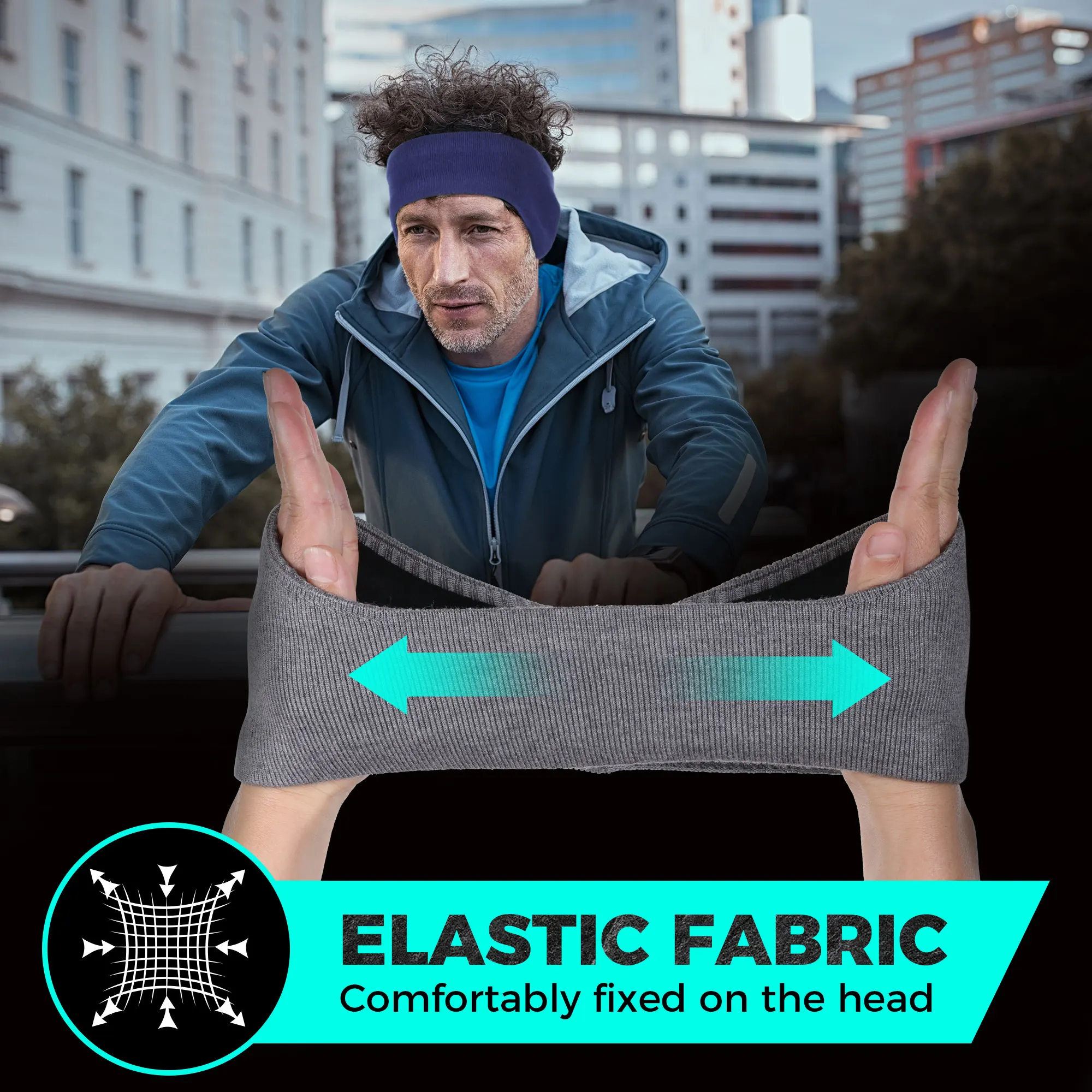 Diadema térmica cubierta para la oreja banda elástica para el sudor vendaje deportes Fitness ciclismo conducir sombreros de invierno accesorios al aire libre hombres mujeres - imagen 5