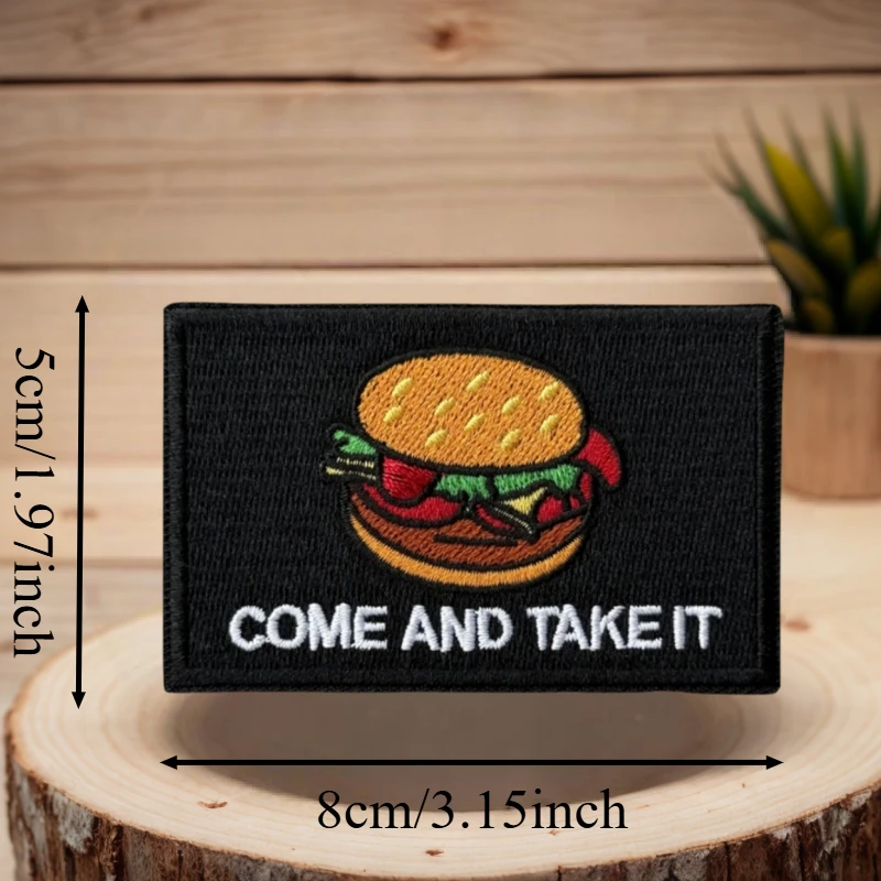 Parche bordado Come and Take It, chaleco táctico, insignia de moral con gancho y bucle, pegatinas decorativas para mochila, parches para brazalete para ropa - imagen 3
