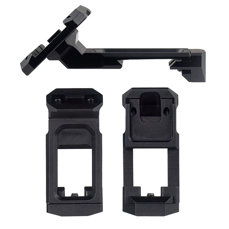 Base de montaje vertical de punto rojo óptico táctico de 45 grados, soporte fijo de montaje de alcance CNC de Metal para caza, ajuste de puntería, riel Picatinny de 20MM - imagen 5