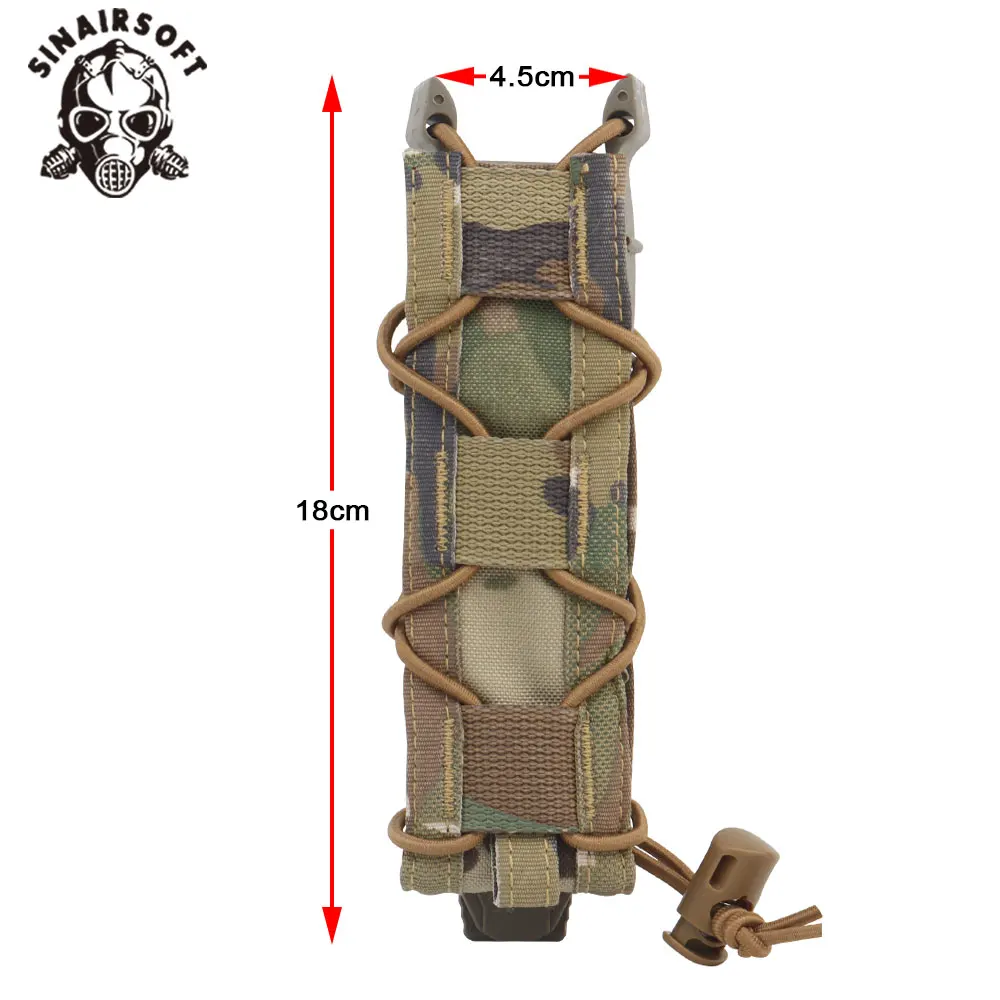 Bolsa táctica de 9mm para cargador de caza, bolsa para linterna Molle al aire libre, soporte para antorcha, funda para cuchillo de caza - imagen 2