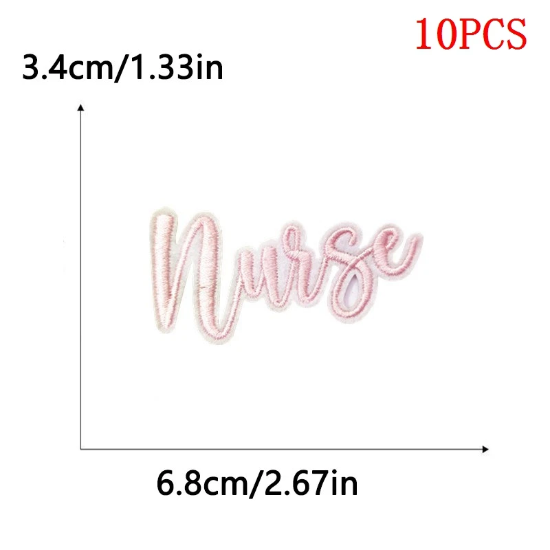 Parches para planchar para enfermera, 10 Uds., venta al por mayor, parche bordado para ropa, sombrero, logotipo de Hospital, aplique táctico, pegatina - imagen 5