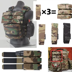 Bolsa triple horizontal MOLLE para granadas choque y revistas Airsoft