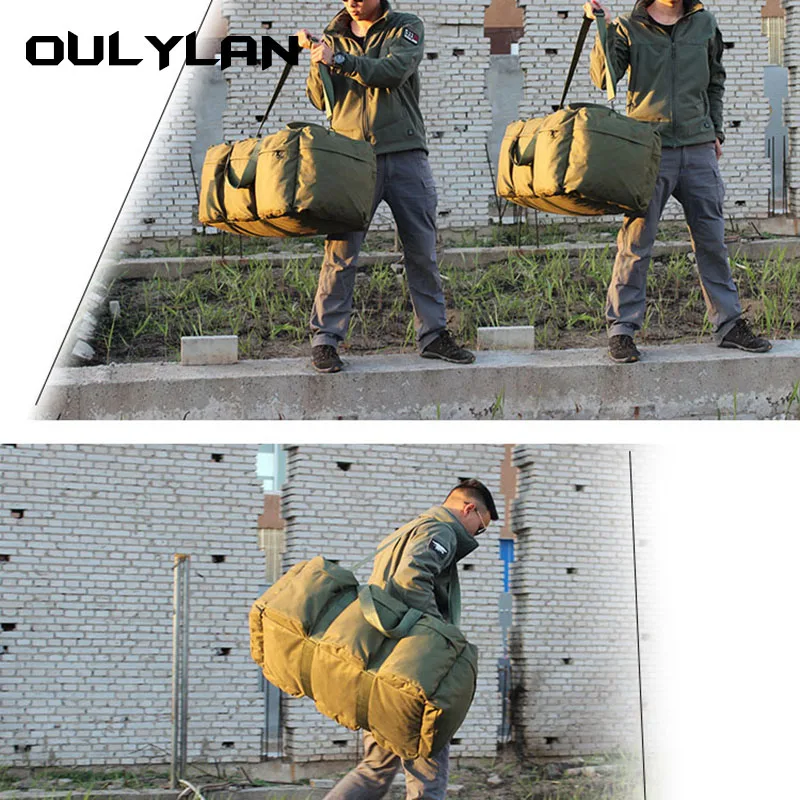 Bolsa de viaje al aire libre para hombres, bolsa de almacenamiento de gran capacidad, mochila de camuflaje militar, paquete de bolso táctico del ejército impermeable, 100L