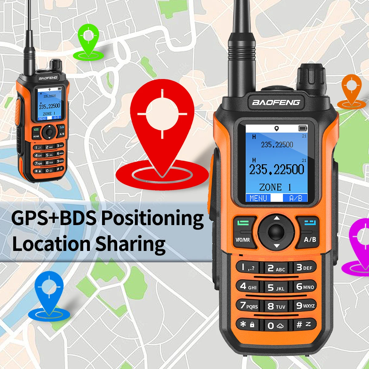 Baofeng-walkie-talkie UV-21 con GPS, Radio de banda completa AM FM, 999CH, largo alcance, impermeable, tipo C, bidireccional, UV-17 PRO actualizado - imagen 2