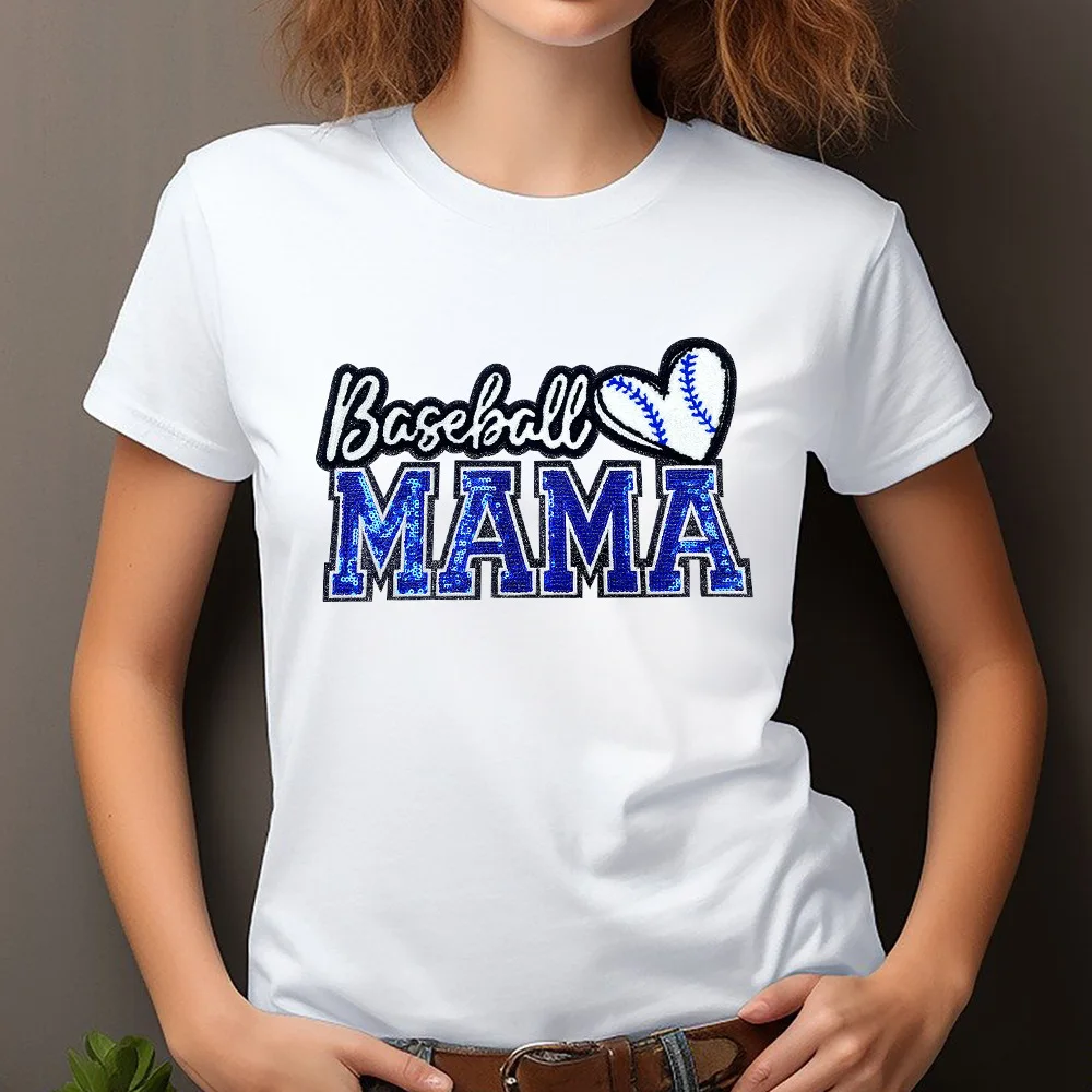Parches grandes para mamá, Softbol, fútbol, chenilla, bordado, cuentas de mamá, parche de lentejuelas, ropa, costura, decorar, EE. UU., superventas, DIY - imagen 2