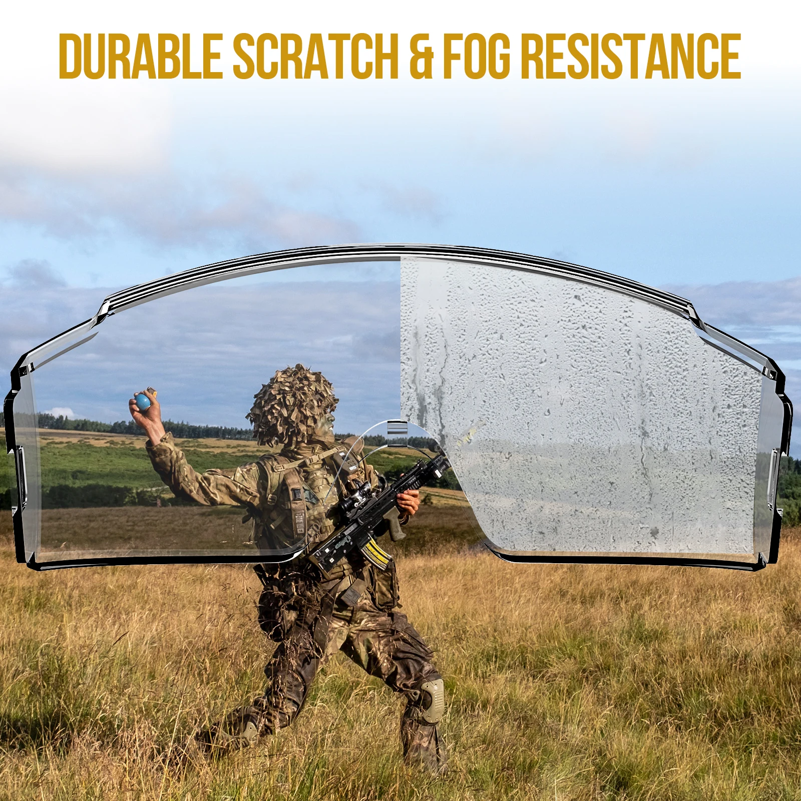 ONETIGRIS Gafas tácticas sobre gafas, gafas tácticas antivaho, protección de gafas OTG de seguridad con lente intercambiable - imagen 5