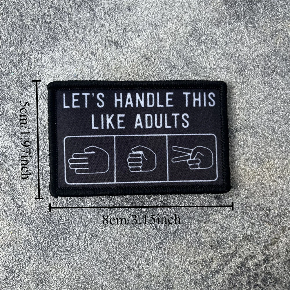 Manillar esto como adultos insignia de moral parche impreso gancho y bucle ejército divertido mochila sombrero accesorios pegatinas - imagen 2