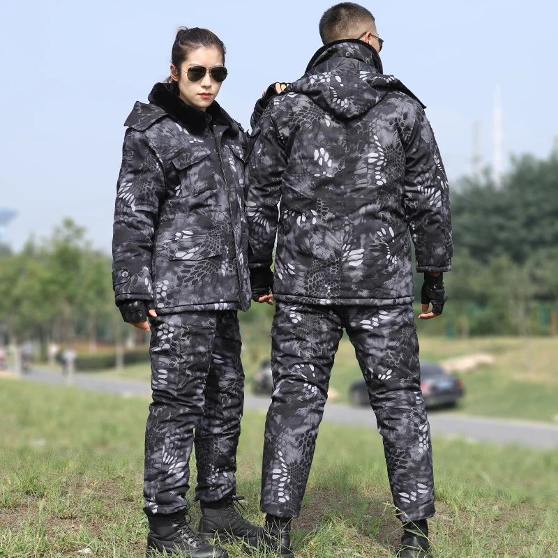 Pantalones Cargo térmicos impermeables para hombre, pantalones largos tácticos de forro polar grueso, elásticos, casuales, militares, SoftShell, cálidos, Invierno - imagen 3