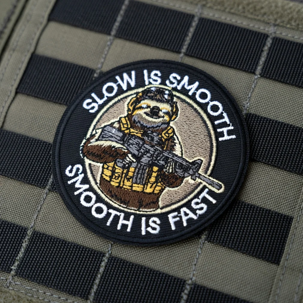 Morale Sloth parche táctico bordado Slow is Smooth para MOLLE - imagen 4
