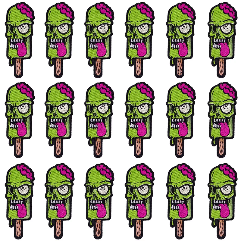 Parche Hippie bordado para planchar, pegatinas para ropa, rayas divertidas, insignias para mochila, 10 unidades por lote - imagen 2